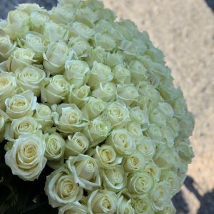 Bouquet roses blanches